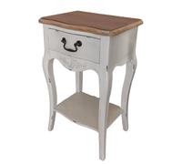 PALAZZO INT Console murale Château Seraphin - Console murale française antique en bois sculpté blanc crème patiné 66 × 40 × 30 cm, shabby chic table de chevet & console de couloir
