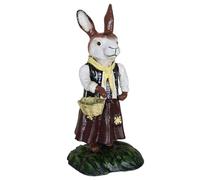 Palazzo Lup216 Lapin de Pâques antique avec panier Printemps Figurine de lapin de Pâques