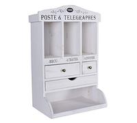 Palazzo mxa088 Armoire murale style shabby chic avec porte-lettres Blanc 57 cm