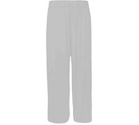 Palazzo Pantalon large évasé pour femme Taille élastique Uni, blanc, 52-54