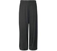 Palazzo Pantalon large évasé pour femme Taille élastique Uni, Noir , 40-42
