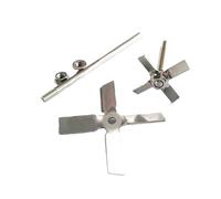 Pale de dispersion de laboratoire, 1 tige d'agitation en acier inoxydable 304 avec hélice à quatre pales for mélangeur de laboratoire, plusieurs tailles disponibles(Four leaves 100mm)