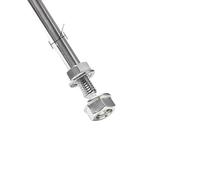 Pale de dispersion de laboratoire, Agitateur de laboratoire en acier inoxydable 304SUS : accessoire for mélangeur à pales, plusieurs tailles(Stirring rod 8 * 200mm+nut)