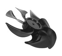 Pale de Rechange pour Ventilateur Circulateur, Turbine Noire à 6 Pales | Plastique Résistant aux Intempéries, Trou de Montage 8mm, Installation Facile, pour Ventilateurs sur Pied, Table ou Sol