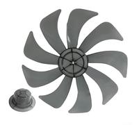 Pale de ventilateur de 35,6 cm, pale de ventilateur de table, hélice silencieuse en plastique avec couvercle d'écrou (9 lames)