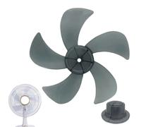 Pale de ventilateur de remplacement 5 pales universelle de 12/14/16 pouces pour ventilateur de table ou mural, avec couvercle d'écrou, silencieuse pour chambre, maison, bureau 12 inches