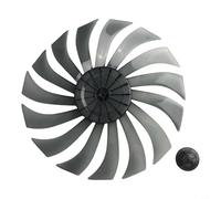 Pale de ventilateur domestique de rechange de 35,6 cm avec couvercle d'écrou, hélice en plastique silencieuse en options de 7, 9 et 15 lames, accessoires de ventilateur pour divers ventilateurs (15