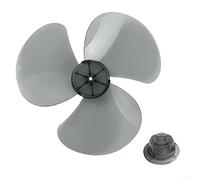 Pale de ventilateur électrique en plastique de 30,5 cm, pièce de rechange pour ventilateur à 3 feuilles pour piédestal, sol, mur/table, noir transparent