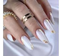 Pale Line Gold Estoc Scintillate Persist Hoofs Grand Plan Fine Plastique Pour Fêtes Mariages Application Facile Tenue Permanente Sabots Scintillate Blanc avec Gladius Doré