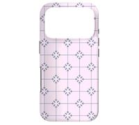 Pale Pink Lavender Grey Star Grid Romantic Girly Pattern Coque pour iPhone 17 Pro