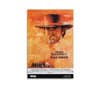 PALE RIDER Poster du film Malpaso de 1985 avec Clint Eastwood - Affiches murales décoratives sur toile - Décoration moderne pour chambre à coucher familiale - 30 x 45 cm