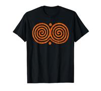 Paléo Soleil Double Spirale Pétroglyphe Symbole Équilibre Ancien T-Shirt Graphique avec Valeur