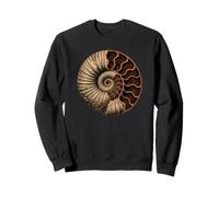 Paléontologie de Section transversale partielle fossile d'ammonite Sweatshirt