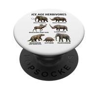 Paléontologie des mammifères préhistoriques herbivores de l'ère glaciaire PopSockets PopGrip Adhésif
