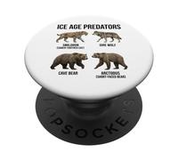 Paléontologie des prédateurs de l'ère glaciaire Animaux préhistoriques PopSockets PopGrip Adhésif
