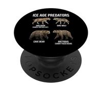 Paléontologie des prédateurs de l'ère glaciaire Animaux préhistoriques PopSockets PopGrip Adhésif