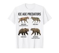 Paléontologie des prédateurs de l'ère glaciaire Animaux préhistoriques T-Shirt
