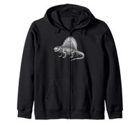 Paléontologie Dimetrodon Fossile Synapside préhistorique Sweat à Capuche