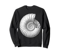 Paleontology Classic Ammonite Fossile Spiral Shell Sweatshirt
