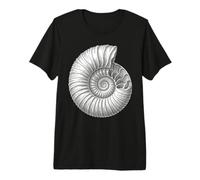 Paleontology Classic Ammonite Fossile Spiral Shell T-Shirt Haut de Gamme