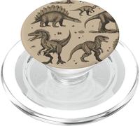 Paleontology Dinosaur Nerdy Science Teacher Vintage Graphic PopSockets PopGrip pour MagSafe