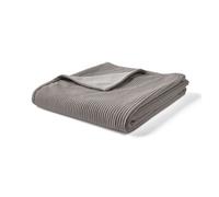 Palerma - plaid - 200x140 cm - en velours côtelé et velours - Gris clair Gris clair