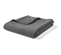 Palerma - plaid - 200x140 cm - en velours côtelé et velours - Gris foncé Gris foncé G
