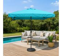 CONCEPT USINE | Parasol Droit Inclinable Carré 3 x 3 m | PALERME Bleu | Structure Aluminium Recouverte de Peinture Epoxy | Toile Polyester 160g/m2 | Idéal Jardin Terrasse Piscine Balcon