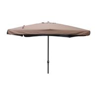 PALERME - Parasol carré 3x3 droit marron en aluminium