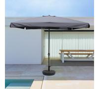 Palerme parasol droit carré 3 x 3 m gris