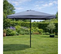 CONCEPT USINE | Parasol Droit Inclinable Carré 3 x 3 m | PALERME Gris | Structure Aluminium Recouverte de Peinture Epoxy | Toile Polyester 160g/m2 | Idéal Jardin Terrasse Piscine Balcon