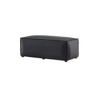 Palermo pouf cuir PU noir.