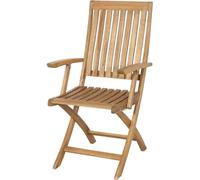 Paleros Chaise Pliante Cadre + Zone Bois D'Acacia FSC -100% Nature Jardin
