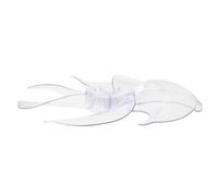 Pales de Rechange pour Ventilateur à 7 Ailettes, Plastique Transparent | Diamètre 33,5x33,5x3,5cm, Bord Arrondi, avec Cache-écrou, pour Ventilateurs de Table