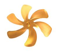 Pales de rechange pour ventilateurs de cheminée, 6 pales, aluminium, or | Alliage d'aluminium, 6 pales, 180 mm, pour cuisinières de 60 à 350 °C, alimenté par la chaleur, silencieux, efficace, compact