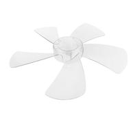 Pales de Ventilateur Transparentes 14 Pouces 5 Lames, Plastique | Écrou et Cache-écrou, Fixation Stable, des Vibrations, pour Bureau, Étude et Usage Quotidien