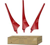 Pales d'éolienne, longueur 630 mm, fibre de nylon haute résistance, rouge, lame seule, 3 lames