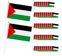 Palestine Drapeau 50pcs 5.5x8.3 pouces Polyester vibrant Mini drapeau à la main sur les drapeaux de country imperméables à l'épreuve du soleil Interprol