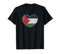 Palestine Drapeau Cœur Rétro Vintage T-Shirt