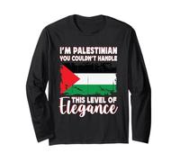 Palestine Flag Elegant Palestinian Boyfriend Girlfriend Manche Longue