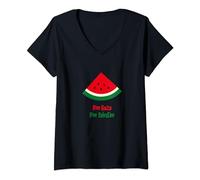 Palestine Free Gaza Free Palestine T-Shirt avec Col en V