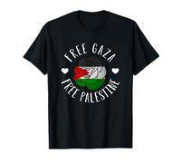 Palestine Free Palestine Free Gaza Palestine Flag Arabic T-Shirt