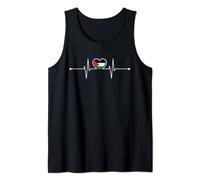 Palestine Heartbeat Palestine Pride Drapeau palestinien Débardeur