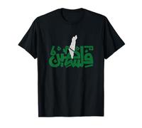 Palestine Keffiyeh Carte Gaza Calligraphie Arabe palestinienne T-Shirt