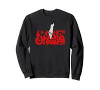 Palestine Keffiyeh Gaza Carte Palestinienne Arabe Calligraphie Sweatshirt