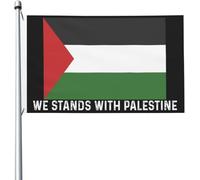 Palestine Nous Sommes Solidaires De La Palestine Drapeaux Éclatantes Drapeau De Jardin Durable Bannière 90X150Cm Pour Toutes Les Saisons Plage Anniversaires