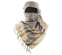 Palestine Shemagh Scarf, imprimé à carreaux en coton avec des glands, résistant aux intempéries pour les femmes, Keffiyeh / 43x43 (beige)