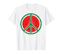 Palestine Shirt Pastèque Signe Paix Drapeau Palestine T-Shirt Graphique avec Valeur