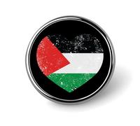Palestine Vintage Coeur Drapeau Fantaisie Pin's Pin's Broche Badge Cravate Bijoux Décor pour Chapeaux Vestes Chemises