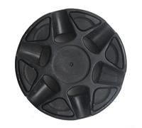 Palet de hockey d'intérieur en plastique PA, idéal pour l'entraînement et la compétition, taille 76 mm avec design coulissant stable et 6 bosses (skateboard noir)